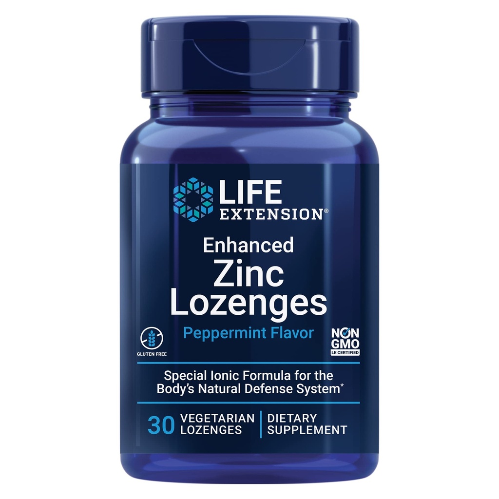 Aumento della vita Lozenges di zinco, Acetato di zinco, Supporto immunitario ottimale, forte risposta immunitaria, zinco ionico, non OGM, senza glutine, vegetariano, 30 lozenges