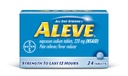 Aleve Tablets con Naproxen Sodium, 220mg (NSAID) dolore Reliever/Fever Riduttore, 24 Conte, Blu