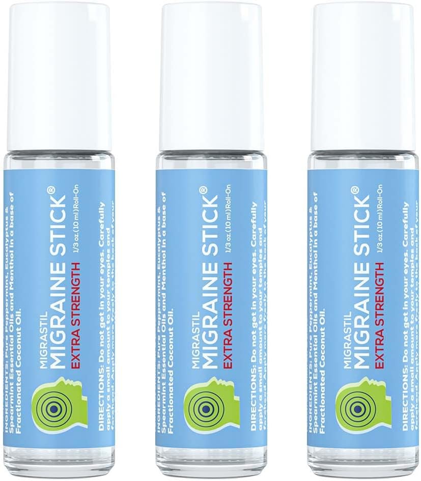 Formula Avanzata Vigor Migrastil Extra Strength Migraine Stick. Forte Aromaterapia Roll on con Menthol e oli essenziali. Niente lavanda. Realizzato negli Stati Uniti.