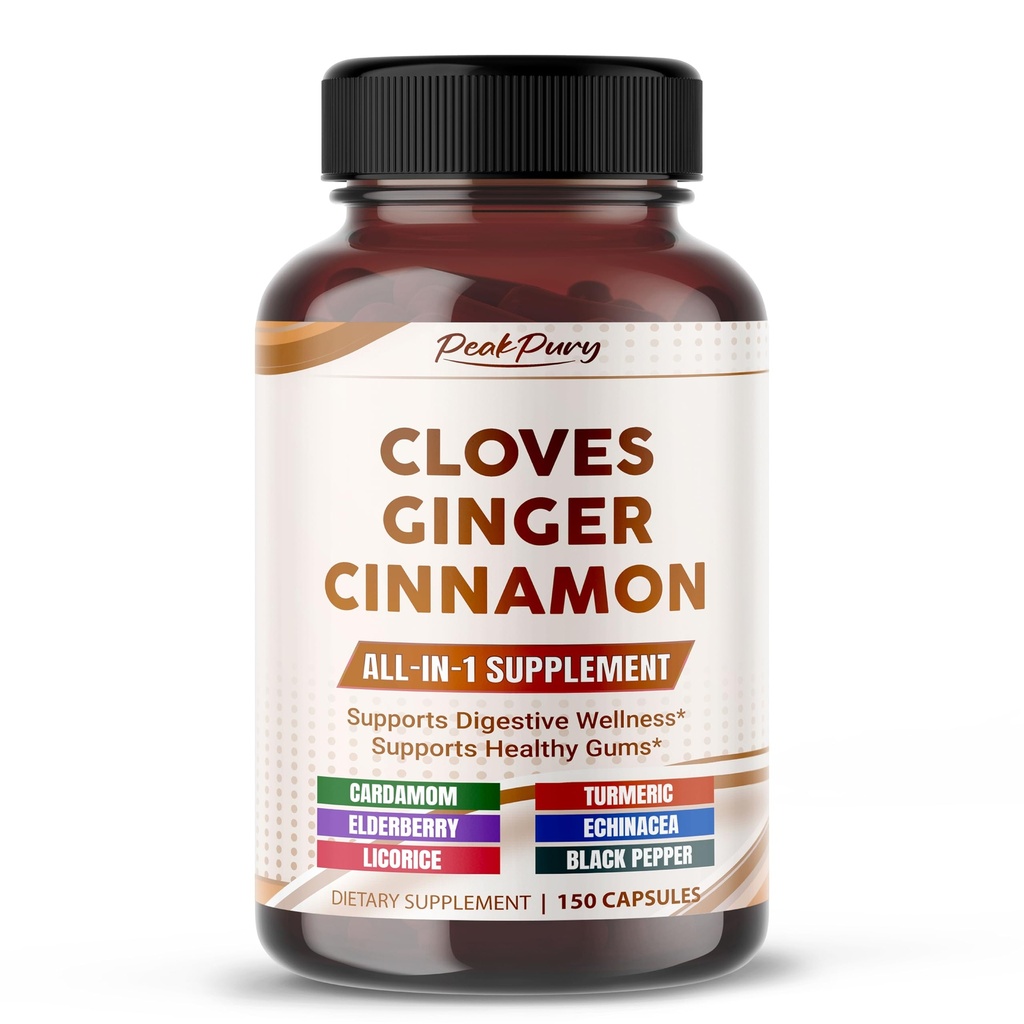 Ultra Cloves con Ginger & Cinnamon - Supplemento all-in-1 per il supporto sanitario digestivo e orale - Made in the USA - 150 Capsule