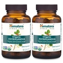 Himalaya Organic Ashwagandha, alimentazione di 120 giorni, supplemento di erbe per il sollievo di stress, supporto energetico, insonnia occasionale, USDA Organic, Non OGM, Vegan, Gluten Free, 670 mg, 60 Caplets, 2 Pack