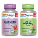 SOLARAY Berberina e olio di Oregano Bundle - Berberina HCl da Indian Barberry Plus Olio di origano per un potente supporto benessere - 100 VegCaps/120 Softgels