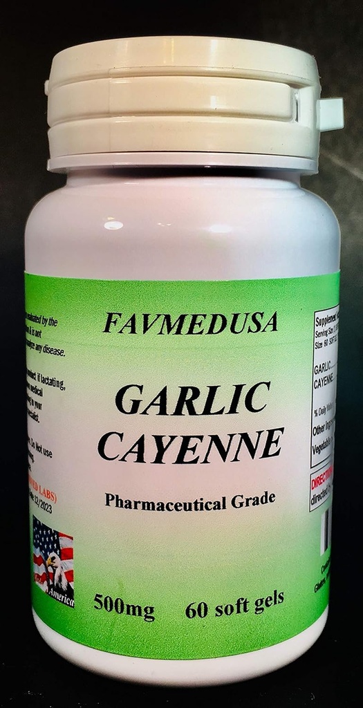 Aglio Cayenne, Made in USA - 60 softgels