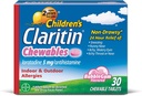 Claritin 24 ore Allergy Chewables per bambini, non Drowsy Allergy Relief, 30 Conte