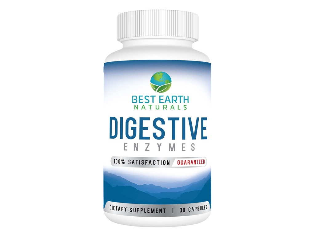 Best Earth Naturals Enzimi digestivi Formula di massima resistenza per aiutare a promuovere la digestione sana 30 capsule vegetali