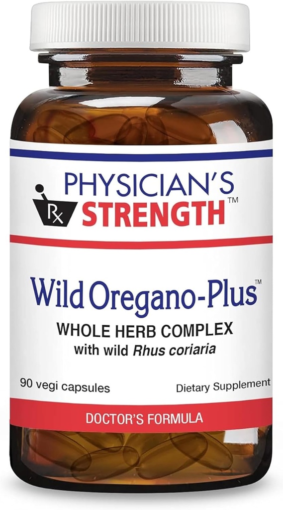 Resistenza fisica origano-Plus selvaggia - 90 capsule - Supporta il sistema immunitario sano, la digestione e le articolazioni - Non OGM - 90 Serve