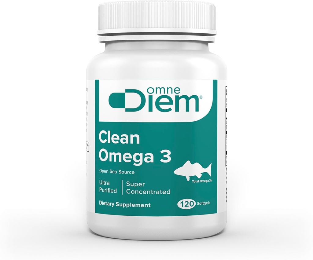 Omne Diem Clean Omega 3 – 1020mg, 120 capsule softgel – Integratore alimentare di olio di pesce con acidi grassi Omega-3: EPA & DHA