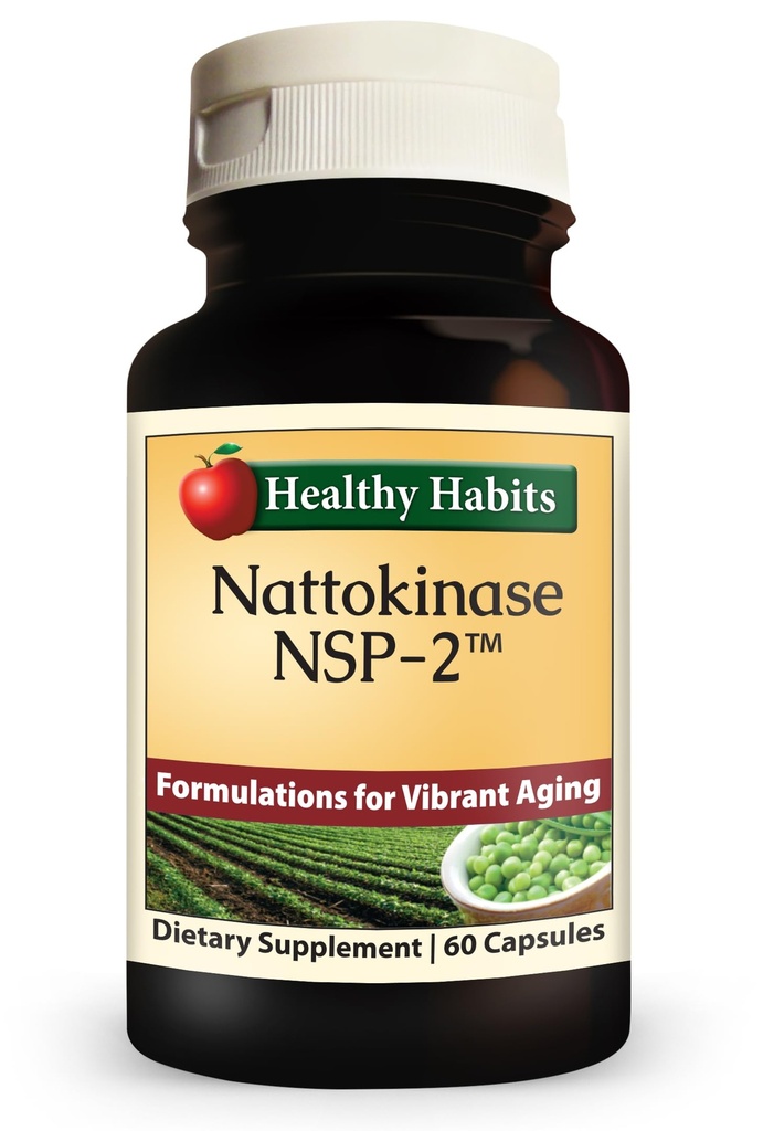 Sani Abitudini Nattokinase NSP2 Alta potenza Cardiovascolare Salute Supplemento 60 Conte