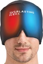 Cappello di rilievo di ghisa di fissaggio del gel di forma - Cap del cappuccio del sollievo del mal di testa della terapia fredda/maschera del pacchetto di ghiaccio dell'involucro della testa dell'inchiostro dell'inchiostro della testa della maschera, cappuccio del sollievo del mal di testa della compressione fredda per la tensione e lo stress, 20% di più Gel, nero del sollievo dell'emicrania