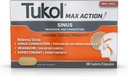 TUKOL Max Action Sinus, Congestion & Pressure Caplets for Pain, Headache Relief, Expectorant, Non Drowsy, 20 Count