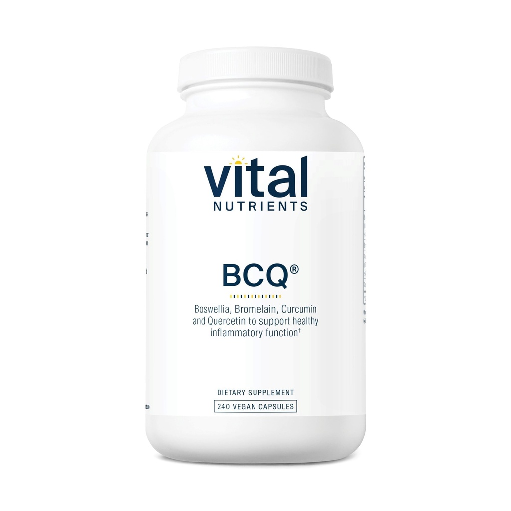 Vital Nutrients BCQ | Vegan Boswellia, Bromelain, Curcumin & Quercetin Supplemento supporto misto | Supporti Sinus & Digestive Health | Gluten, Dairy, Soy Free | 240 capsule