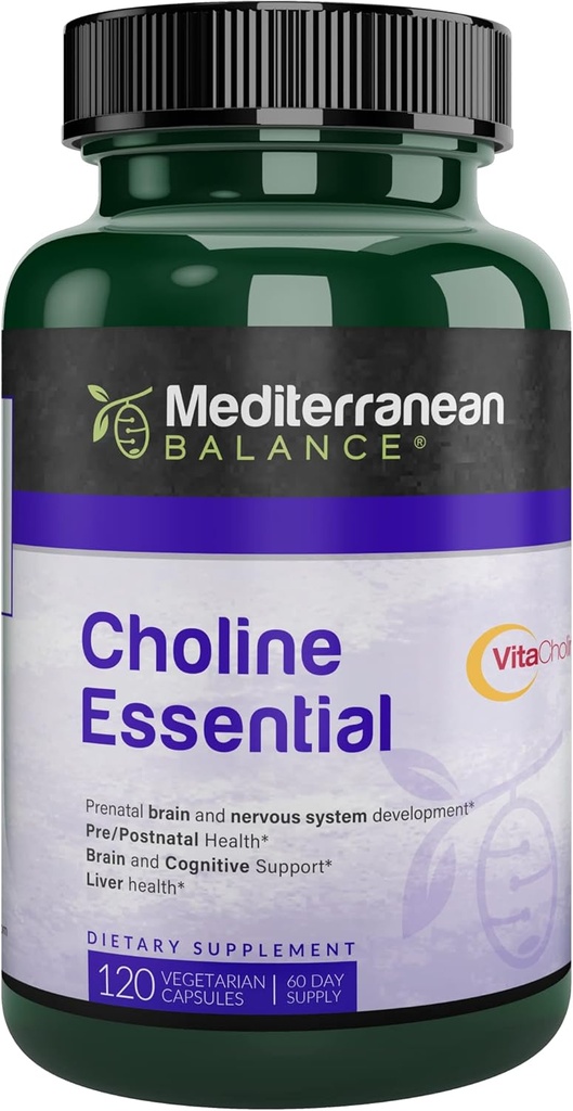 Vitamina, Kosher, Vegetariano, Supplemento colina per le donne incinte e infermieranti, 550 mg di colina per porzione, alimentazione di 60 giorni