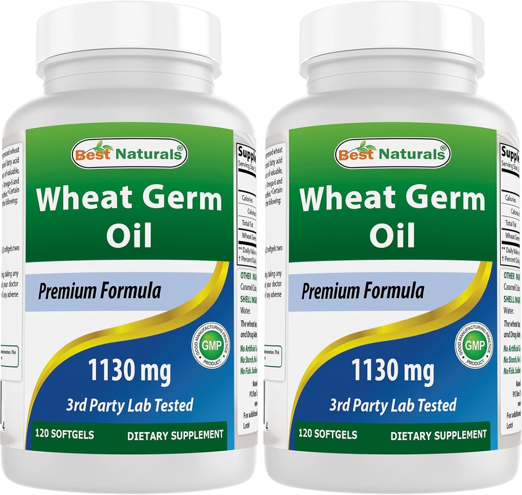 Best Naturals Wheat Germ olio 1130 mg 120 Softgels (Pack of 2)