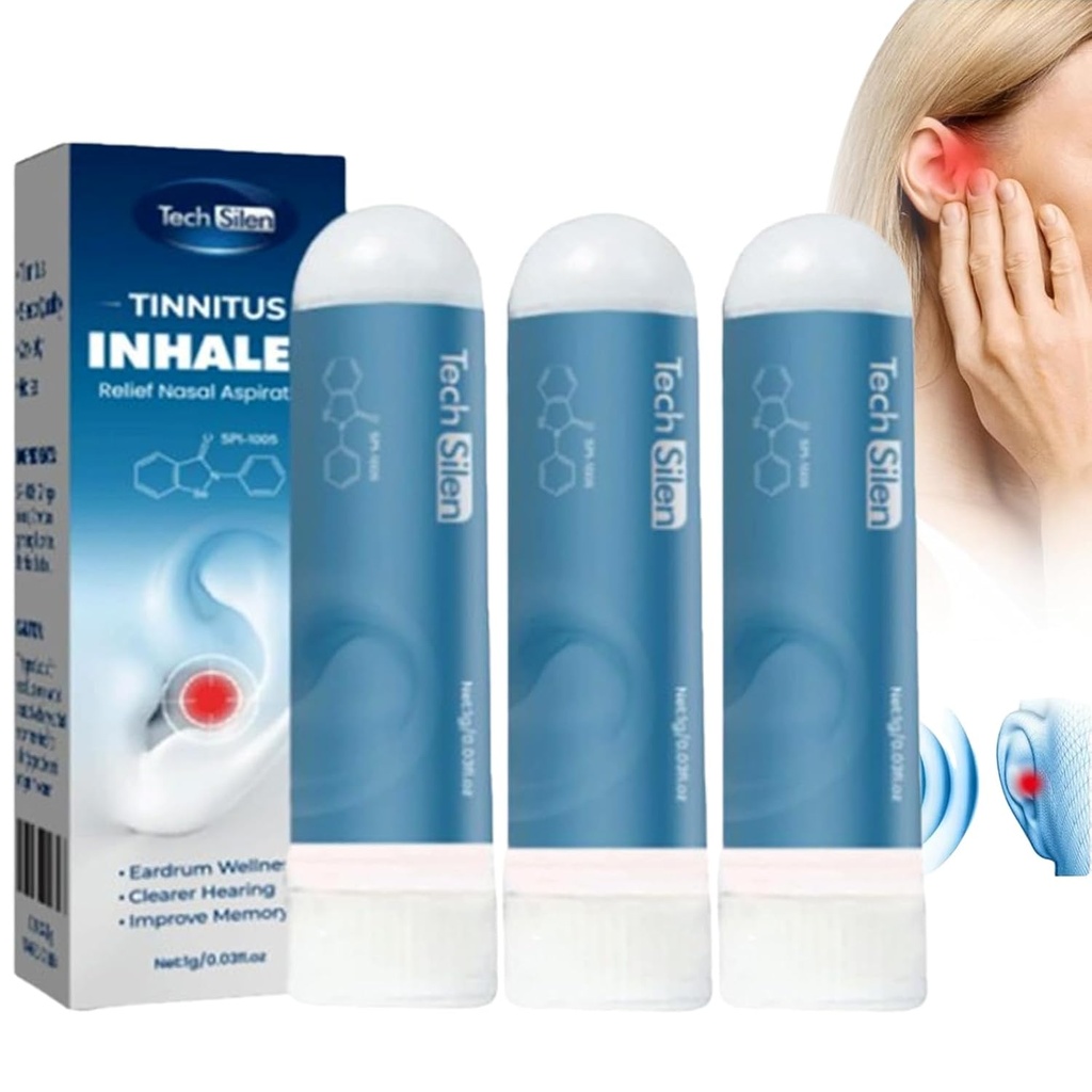 Techsilen per Tinnitus, Techsilen Tinnitus Inhaler, Tinnitus Inhaler, Tinnitus Relief per Anelli Ears, Echoease Tinnitus Inhaler (3 pz)
