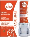 SHO Vegan Energy+ Focus Supplement Kit - Matcha Green Tea Extract, Methylated B Complex, Vitamina B e Caffeina Natural Energy Booster Senza Crash, Jitters for Men and Women - 60 Pills Refill Bottle