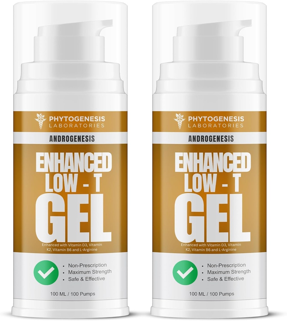 Formula potenziata – Low T Support Gel – T Booster per gli uomini – Recupero muscolare, Booster energetico, Invecchiamento sano – Ora con vitamine D3, K2, B6 e L-Arginina