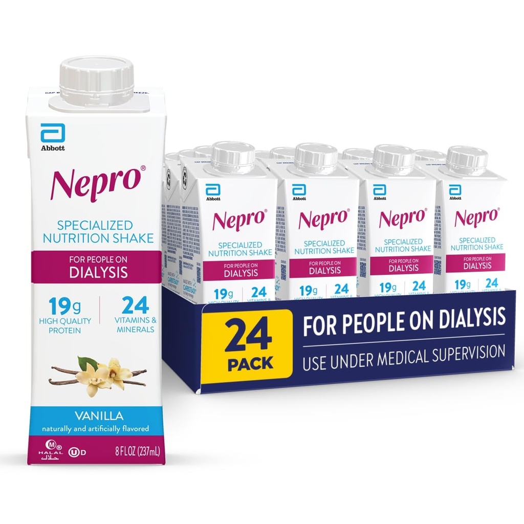 Nepro Liquid Nutrition, Vaniglia fatta in casa, bottiglie di plastica da 8 once (Pack of 24)