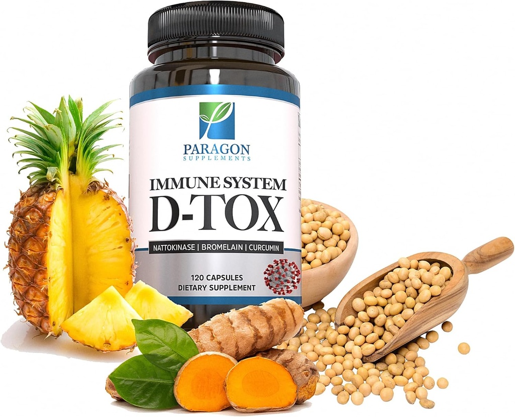 Spike Protein Removal - Original Spike Detox Formula con Nattokinase, Bromelain & Curcumin - Integratore di Sistema Immune 3-in-1 - Non OGM, Vegan, Gluten-Free - Made in USA - 120 Capsule (30 giorni di alimentazione)