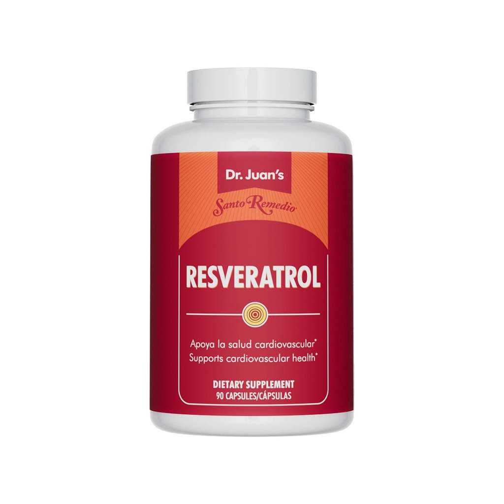 Santo Remedio Resveratrolo, Supporta la salute cardiovascolare*, Integratore alimentare, Vegetariano, Nessun colore artificiale, Nessun aroma artificiale, 200 mg, 90 capsule