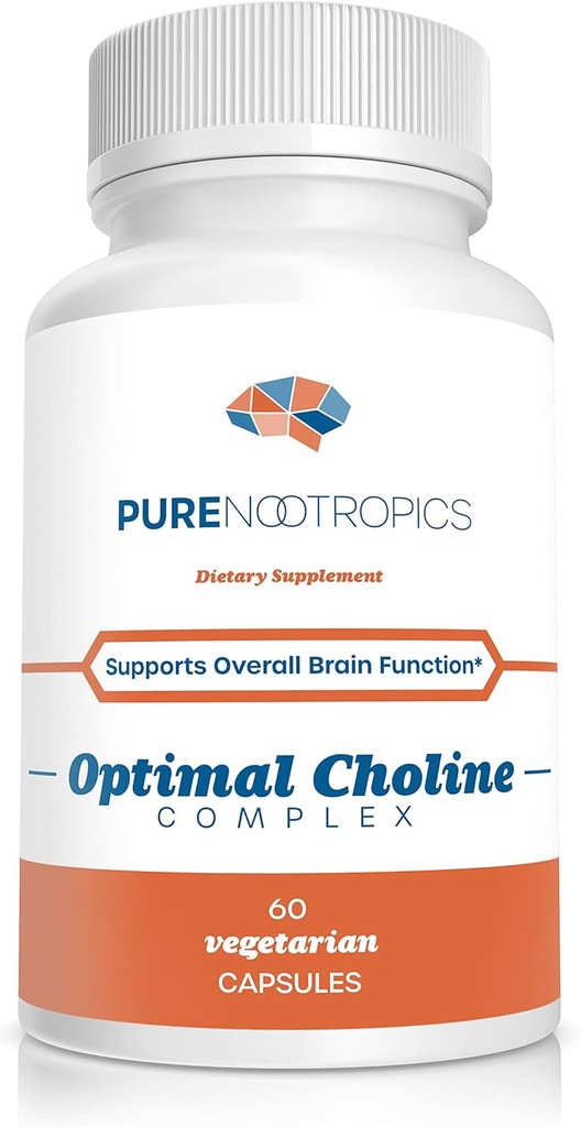 Pure Nootropics - Optimal Choline Complex - Alpha GPC/CDP Citicoline Blend - 300 mg | Supporto cognitivo | Brain & Muscle Support