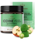 HERBAMAMA Iodine Gummies - Potassium Iodine, Zinc & Selenium per il supporto Immune Defense & Brain - Vegan, Non OGM Immune Support Supplement - 60 Pectin-Based Apple-Flavored Chews