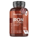 Supplemento di ferro del mondo del peso 65mg - con vitamina C 125mg - 180 compresse vegane (6 mesi di alimentazione) - Gentle Carbonyl Iron Supplemento per le donne & uomini - Energy Booster & Blood Heath - Non-GMO & Gluten-Free