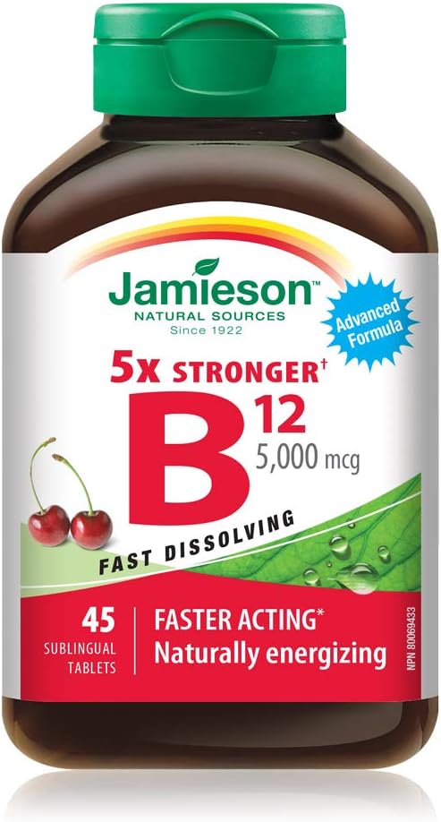 Jamieson vitamina B12 5000 mcg, 45 schede