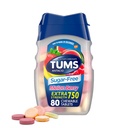 TUMS Extra resistenza Chewable Sugar Free Antacid Tablets for Heartburn Relief, Melon Berry - 80 Count