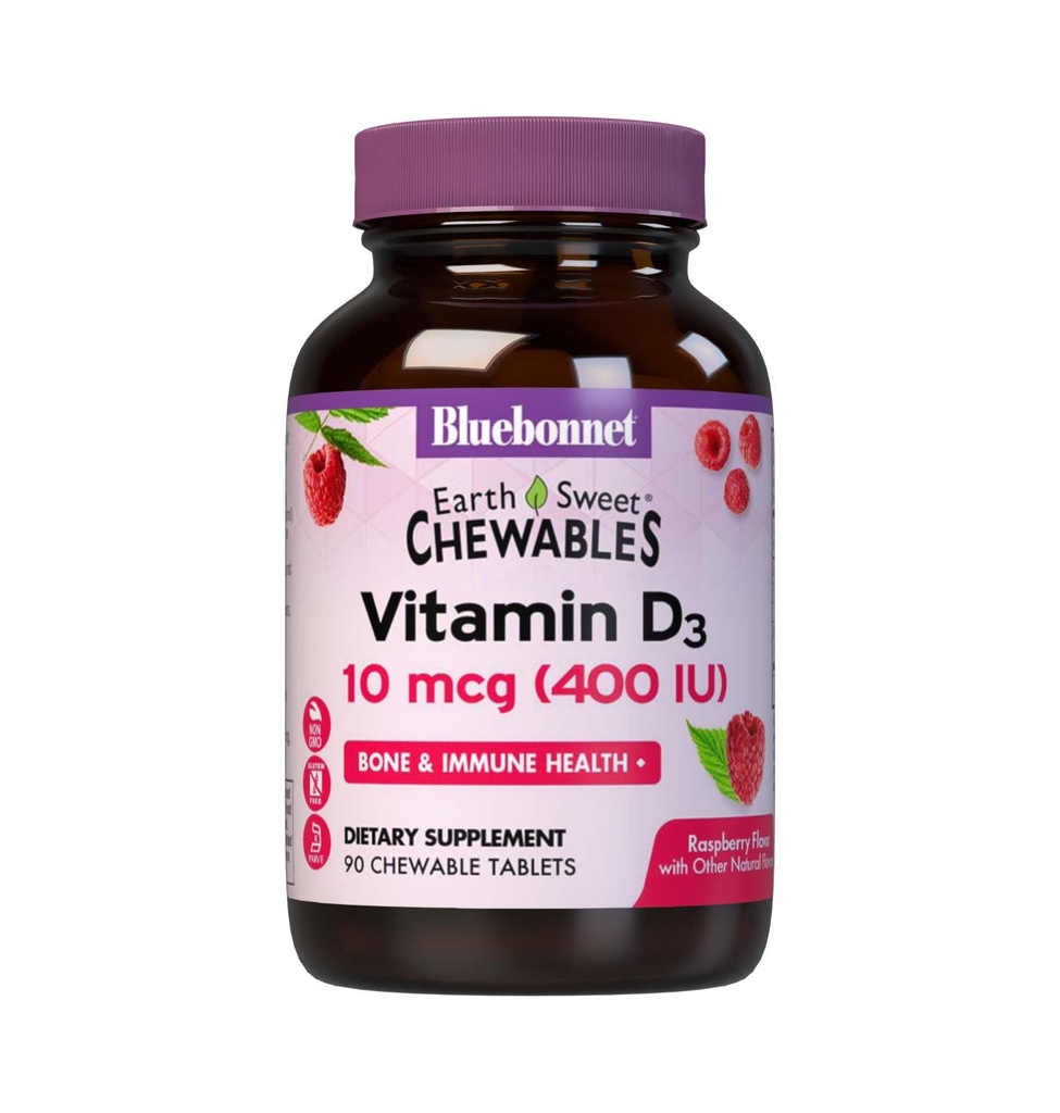 BLUBONNET NUTRITION Earthsweet Chew VIT D3 400 IU, 90 CT