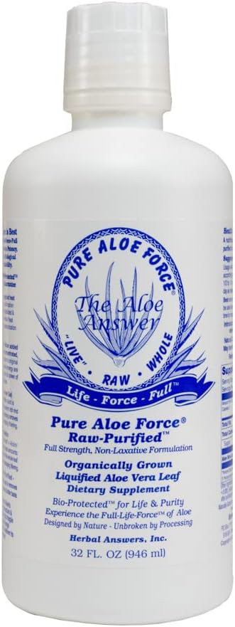 HERBAL ANSWERS Aloe Force - Pure Aloe Vera Integratore alimentare, 32oz