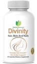 DivinitÃ Capelli, Pelle e Unghie 60 Capsule 5000 mcg Biotin P-amino Benzoic Acid, Estratto di coda di cavallo, Fo-Ti, estratto di bambù, Bovini da cucire, Peonia cinese, Spirulina, Palmetto di sega
