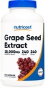 Estratto di semi di semi di Nutricost 28.000mg, 240 Capsule - Non OGM, Senza glutine, Per vegetariani