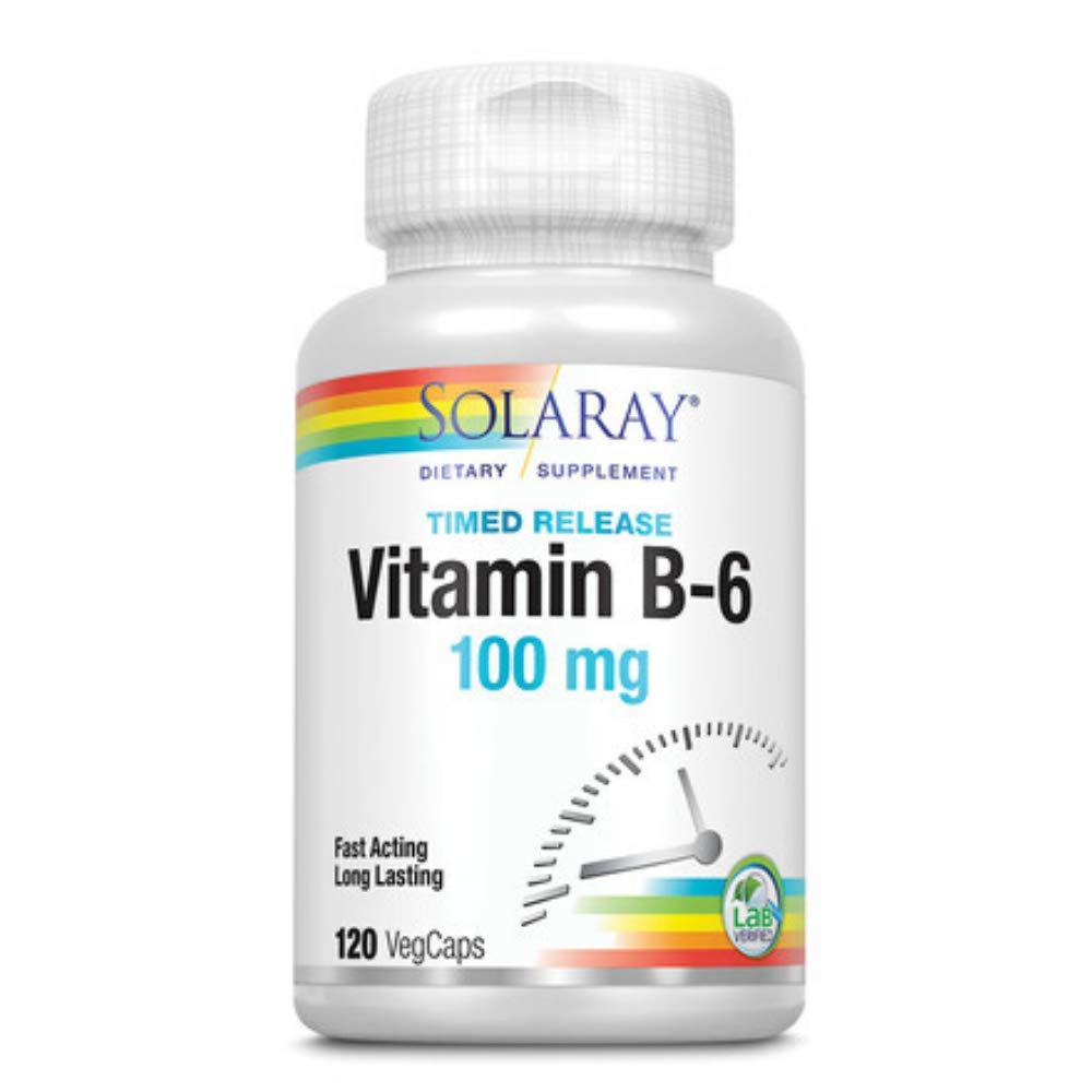 SOLARAY B-6 TSTR Supplemento, 100mg | 120 Count