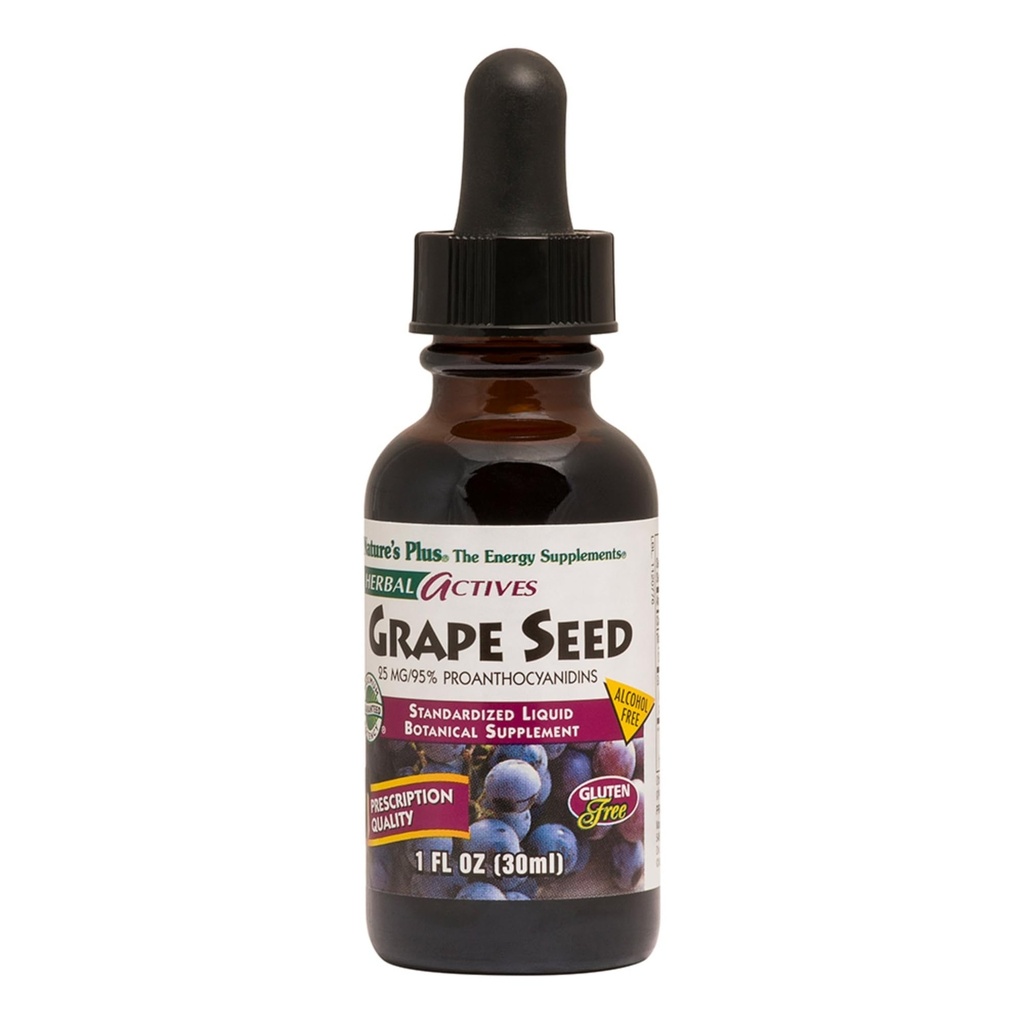 Natura Plus Attivibali Uva Seed 25 mg Sospensione Liquida - Gocce Vegane, 1 fl oz - Vegetariano, Senza Glutine - 30 Serve