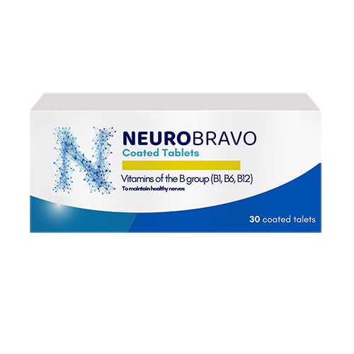 Neurobravo Vitamina B1, B6, B12 Compresse per Nerve Health, Dolore di Nerve, Numbness, Stiffness del muscolo, Cramp del muscolo, Sensazione alterata