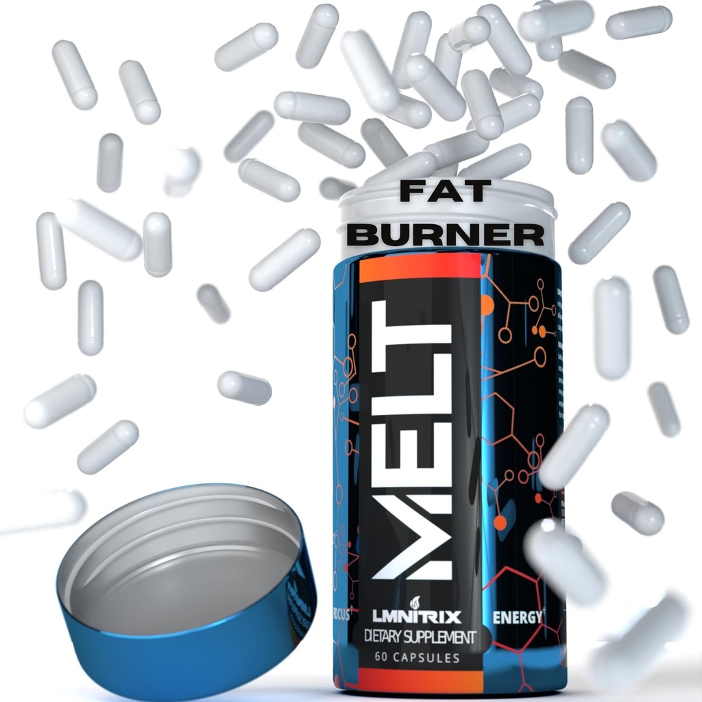 MELT - Miglior bruciatore di grasso termogenico per gli uomini e le donne - Pillole appetitose per la perdita di peso veloce - Energy Booster e Mental Focus Supplement - Pillole dietetiche Che lavoro - 60 tappi