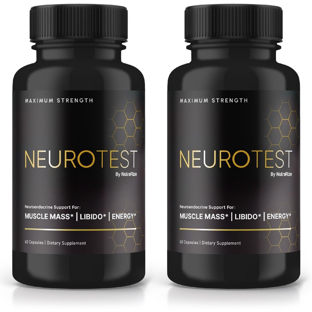 (2 Pack) NeuroTest capsule - NeuroTest Integratore alimentare per gli uomini, NeuroTest Formula giornaliera per il benessere generale e le prestazioni di picco, Advanced Formula Pills, Neuro Test Recensioni (120 capsule)