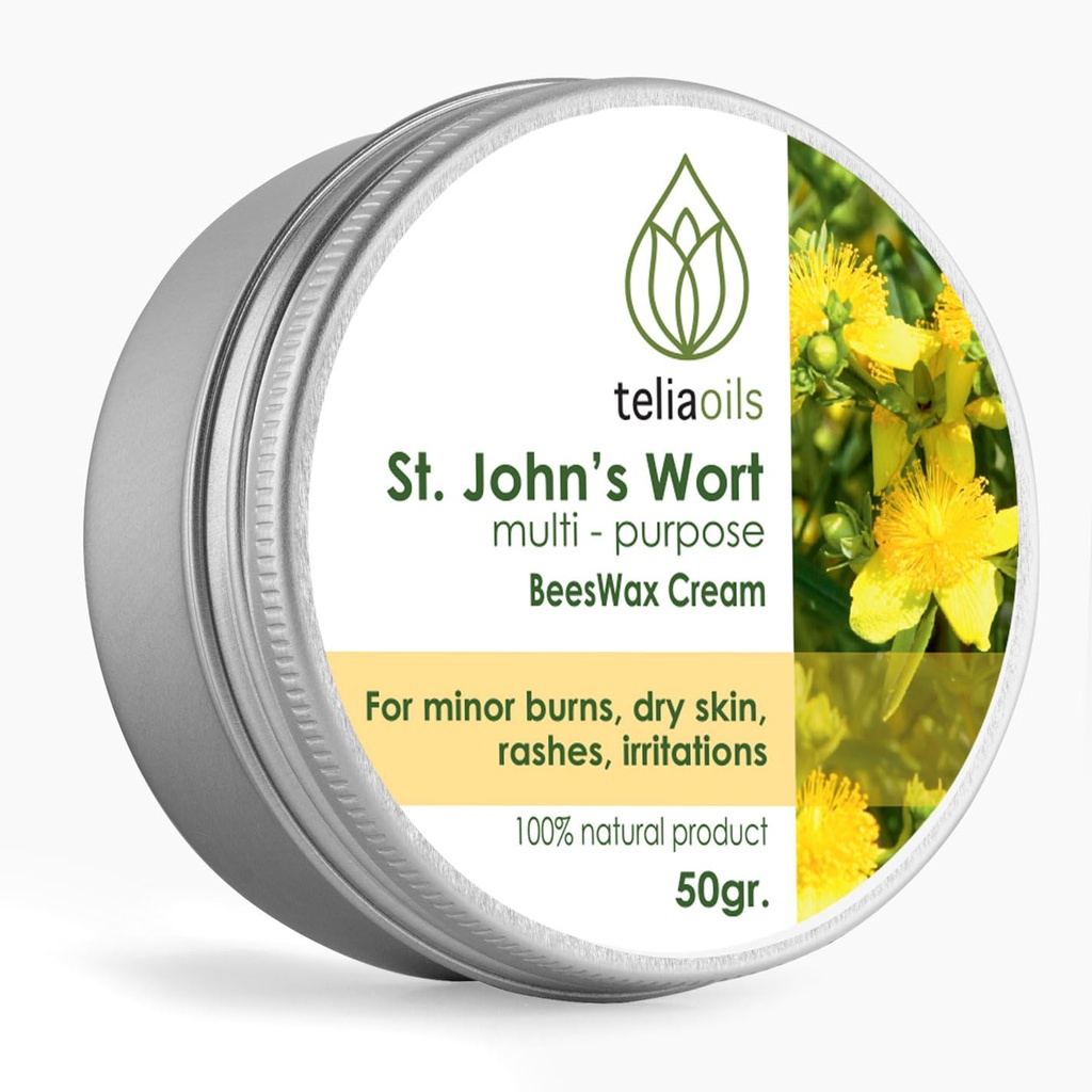 Teliaoils Organic St John's Wort Beeswax crema della pelle secca