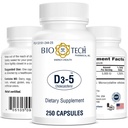 Vitamina farmaceutica Bio-Tech D3 (D3 5k IU, 250 conte)