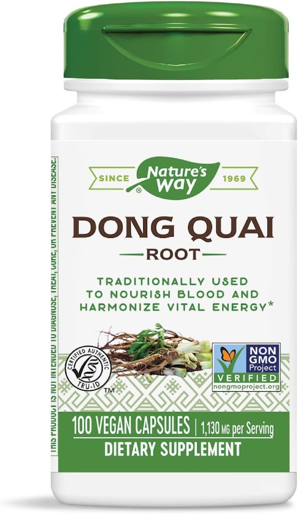 Via della natura Dong Quai Root, 565mg, 100 capsule (Pack of 2)