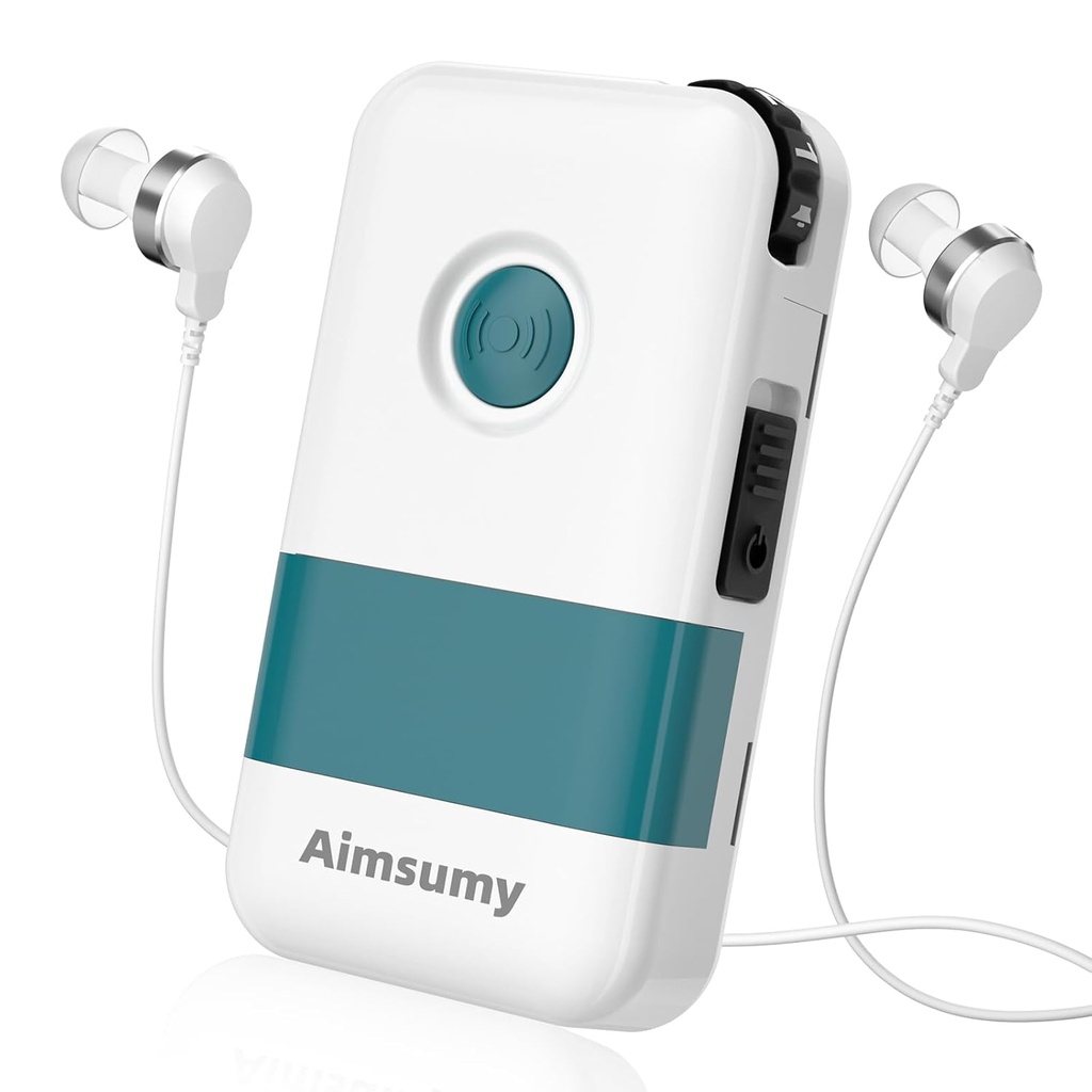 Apparecchi acustici per anziani grave perdita di udito ricaricabile con rumore cancellando apparecchi acustici- Amplificatore acustico personale PSAP-65dB Gain adatto per perdite uditive da Mild a Profound