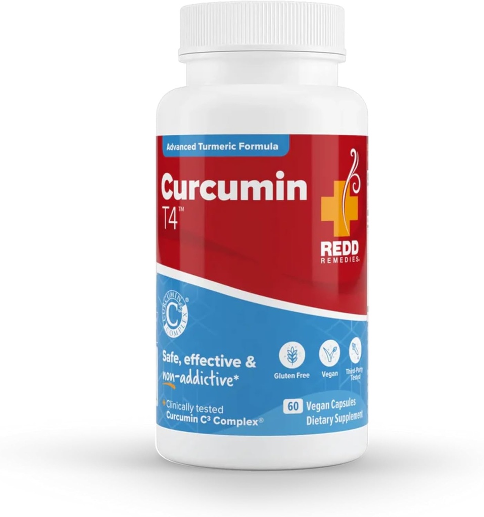 Redd Remedies, Curcumin T4, Advanced Turmeric Formula, 60 Vegan Capsule
