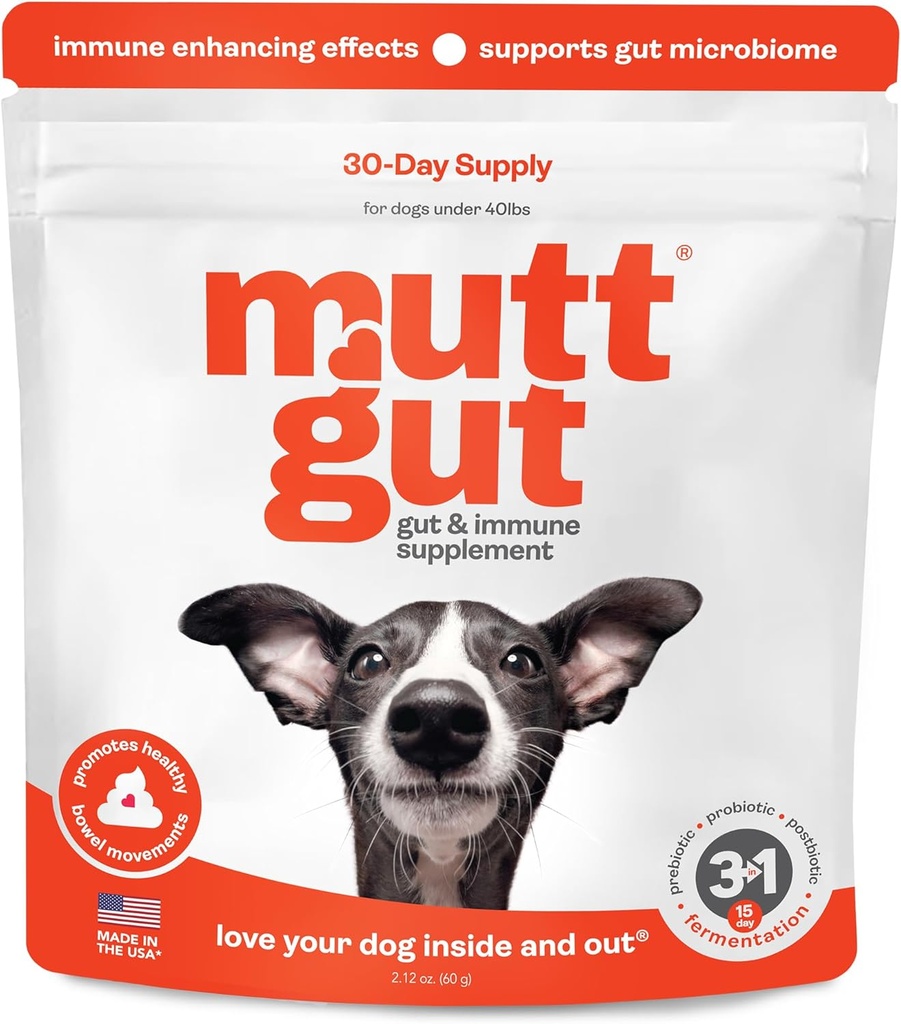 All-Natural 3-in-1 Cane Probiotico, Prebiotico e Postbiotico Supplemento Polvere - Probiotici per Cani con 135 miliardi di CFU, Anti Diarrea, Enzimi Digestivi & Antiossidanti (60g)