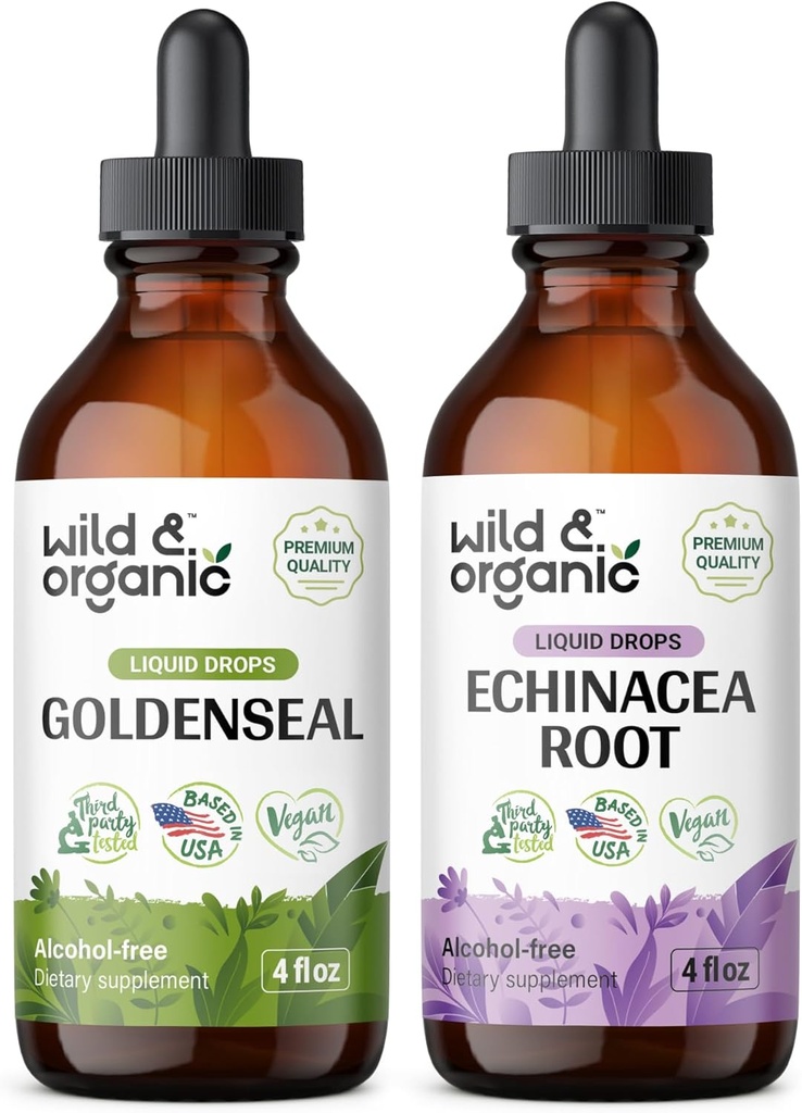 Tintura d'oro biologica 4 fl oz & Echinacea Tintura 4 fl oz