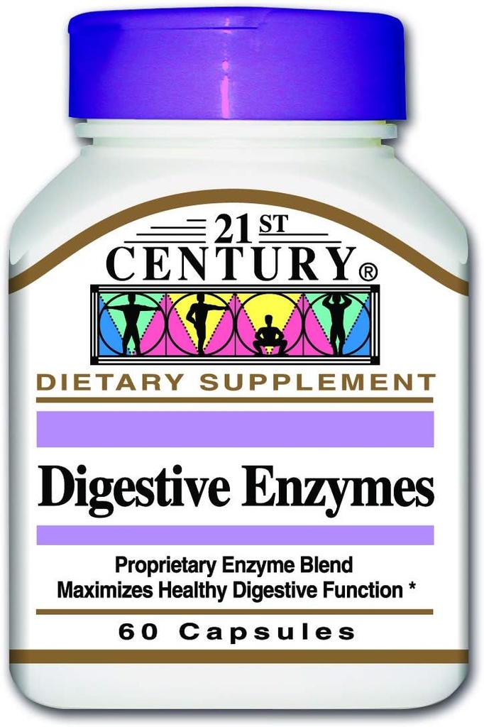 21st Century Digestive Enzymes Capsule, 60 Conte (Pack of 2)