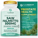 PurePremium Saw Palmetto 500 mg per uomini/donne – Massima resistenza Saw Palmetto Extract | Supplemento capsule in polvere - Supporta il tratto urinario normale, Prostate Health/Hair - 3 mesi di alimentazione - 100 Tavole