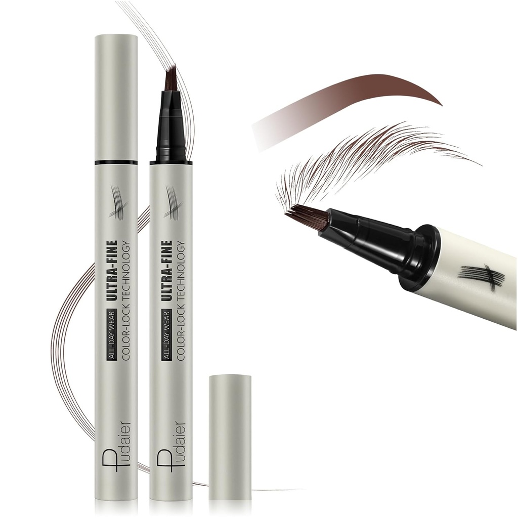 Matita del sopracciglio di Microblading, Matite multi-tip del liquido per le donne, Penna del sopracciglio impermeabile per il corvo naturale, Penna di trucco delle sopracciglia di lunga durata