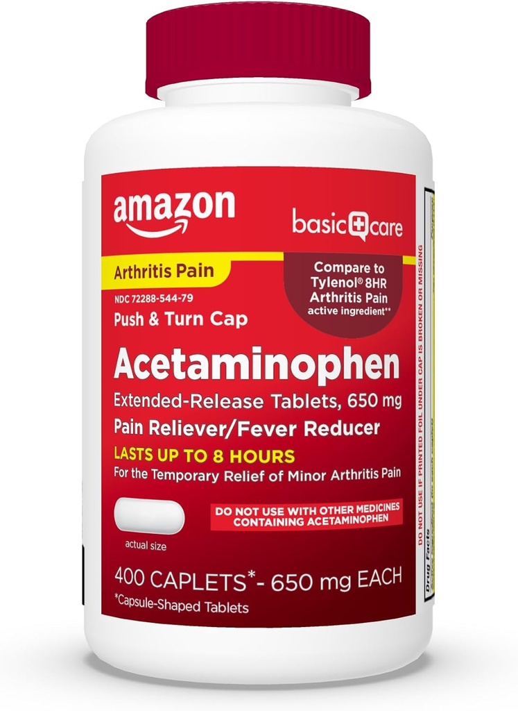 Cura di base Acetaminophen Extended-Release compresse, 650 mg, Artrite Dolore, 400 Conte