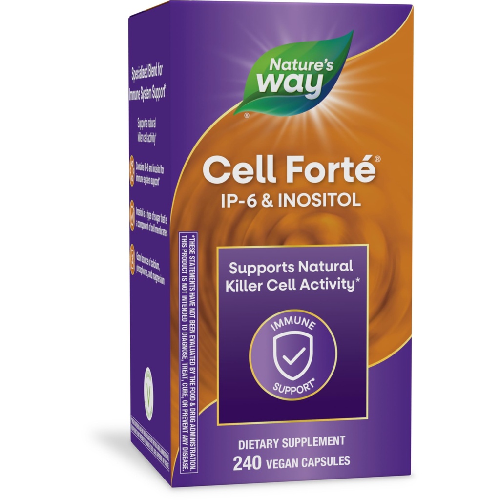 Integratore di supporto immunitario IP-6 & Inositol con Calcio, Fosforo e Magnesio*, Gluten-Free, Vegan, 240 Capsules (Varie di maggio)