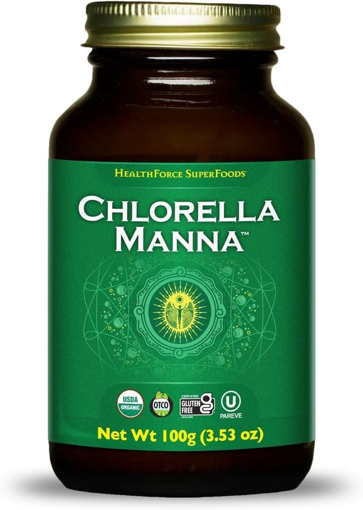 HealthForce SuperFoods Chlorella Manna - Polvere - 100 Grammi